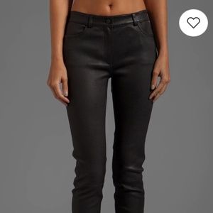 T by Alexander Wang Lambskin Leather Jeans, size 27